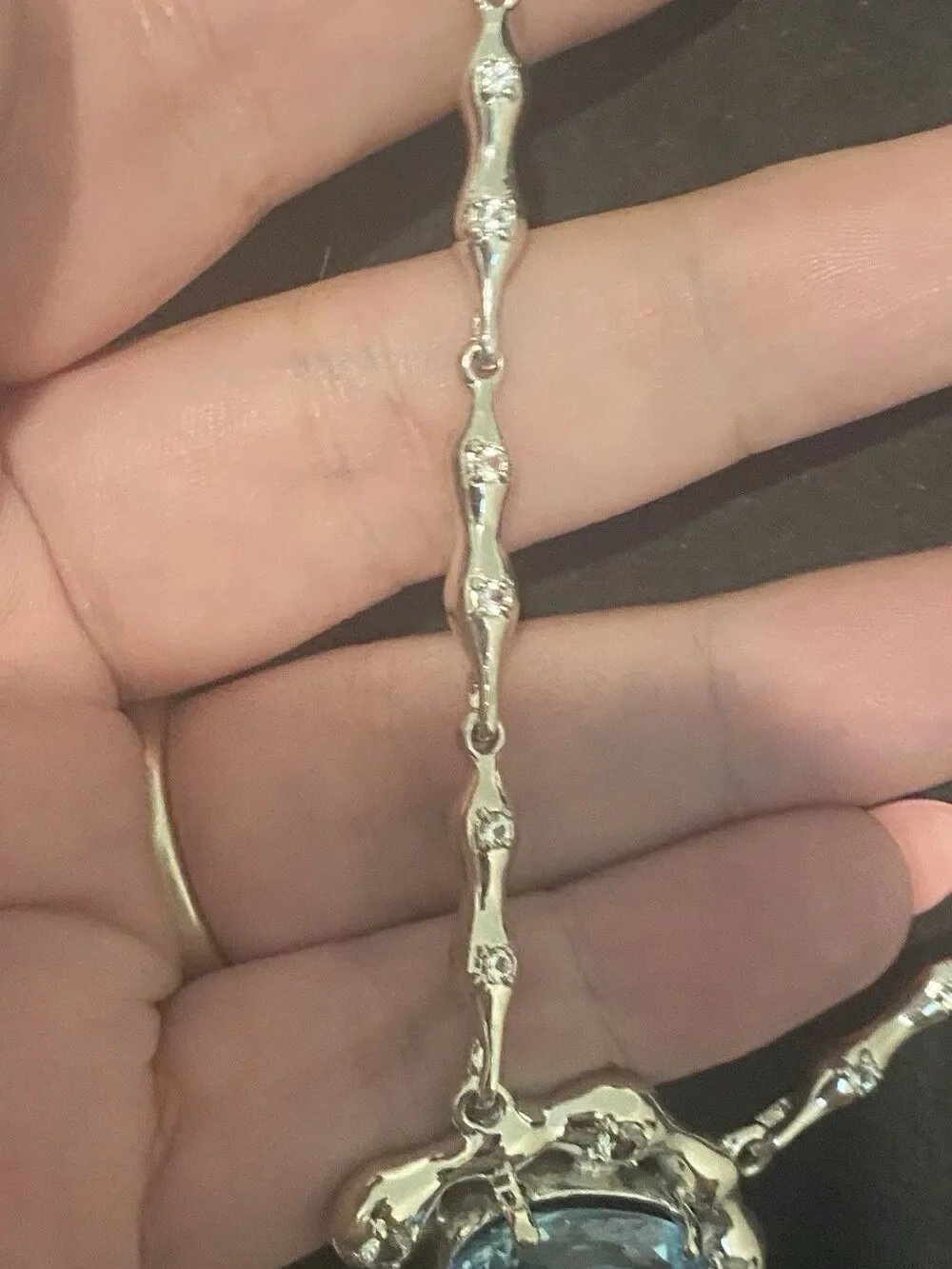 Sky Blue Topaz Rhodium Over Sterling Silver Necklace 14.34ctw